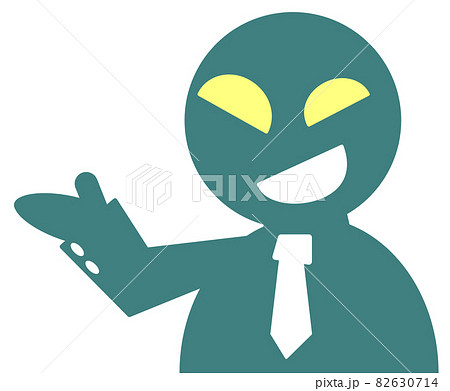 一人の悪者が案内をしているイラスト 一人の悪者が案内をしているイラスト 82630714