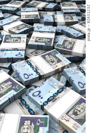 Stack of Saudi Arabian Riyals 82631232
