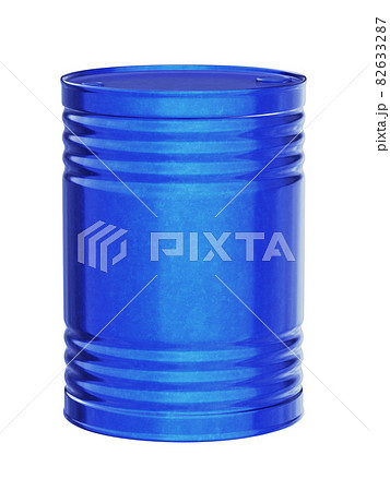 Realistic 3D illustration of the blue oil barrel isolated on white Realistic 3D illustration of the blue oil barrel isolated on white 82633287