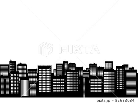 ビルシルエット背景2のイラスト素材