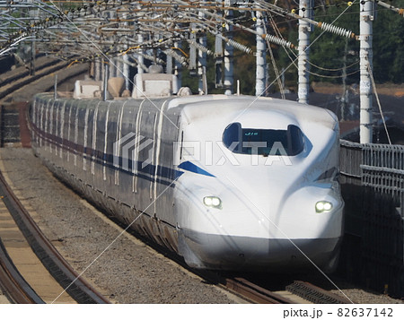 陽炎の新幹線N700S J16編成 大津市瀬田付近にて 陽炎の新幹線N700S J16編成 大津市瀬田付近にて 82637142