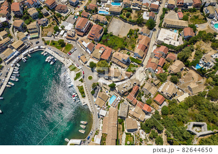 Kassiopi marina at North of Island of Corfu, Greece. Kassiopi marina at North of Island of Corfu, Greece. 82644650