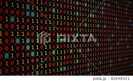 3D rendering of the background based on binary code technology 82646421