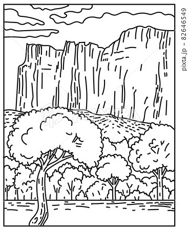 Capitol Reef National Park in South Central Utah USA Mono Line Art Poster Capitol Reef National Park in South Central Utah USA Mono Line Art Poster 82646549