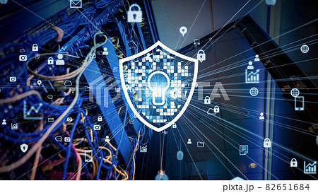 サイバーセキュリティ　サーバールーム 82651684