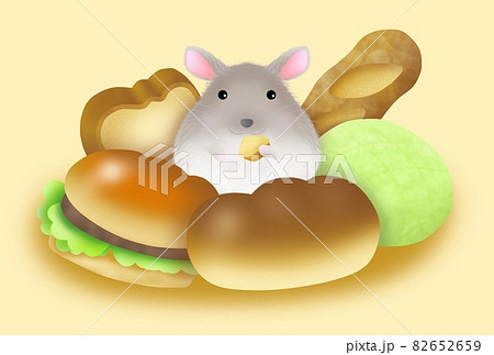 チンチラくん1 パン編 のイラスト素材 チンチラくん1 パン編 のイラスト素材