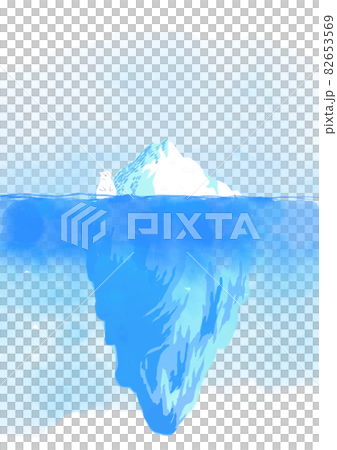 海に浮かぶ氷山とシロクマ 82653569