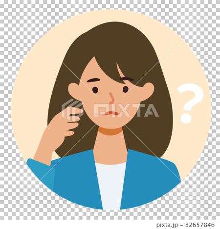 Illustration of a woman's upper body in a suit Illustration of a woman's upper body in a suit 82657846