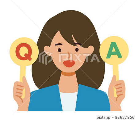 スーツの女性の上半身イラスト Q&A スーツの女性の上半身イラスト Q&A 82657856
