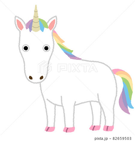 ユニコーンのイラストのイラスト素材