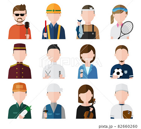 人物上半身アイコン・アバター(職業・業種別) 人物上半身アイコン・アバター(職業・業種別) 82660260