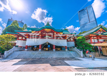 日本の東京都市景観　日枝神社などを望む 82660592