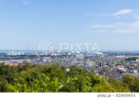 三重県四日市市 垂坂公園・羽津山緑地 展望台からの風景 三重県四日市市 垂坂公園・羽津山緑地 展望台からの風景 82660603