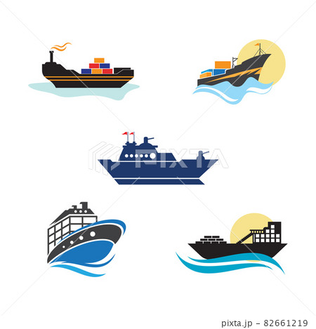 Cruise ship vector icon illustration Cruise ship vector icon illustration 82661219