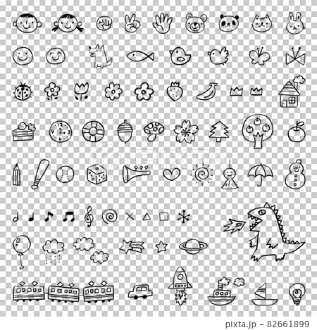 手書きらくがきセット 手書きらくがきセット 82661899