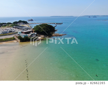 道の駅北浦街道豊北のリゾートビーチの空撮 道の駅北浦街道豊北のリゾートビーチの空撮 82662265