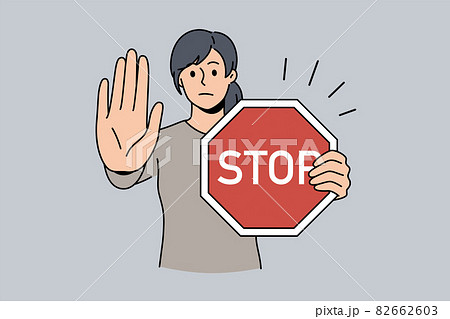 Stop sign and rejection concept. 82662603
