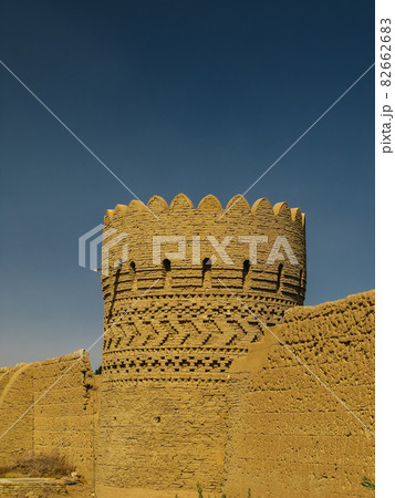 Tower in the wall around Dowlat Abad Garden, Yazd Iran 82662683