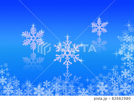 雪の結晶背景素材のイラスト素材