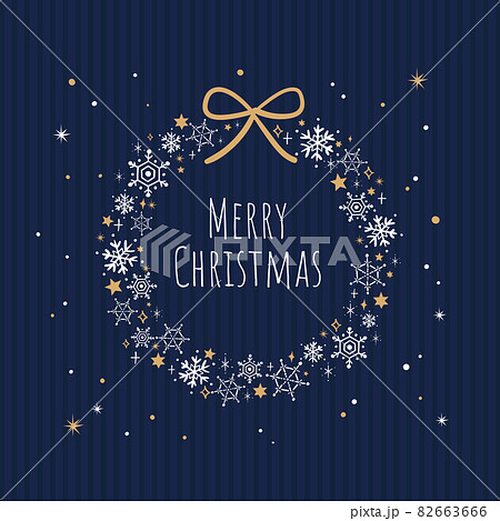 クリスマスリースのイラスト 82663666