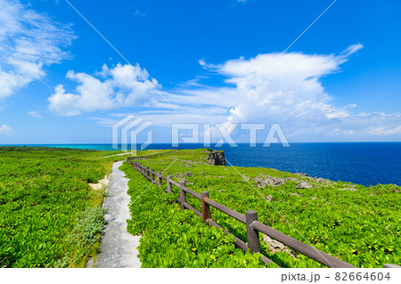沖縄県宮古島、西平安名崎の風景 沖縄県宮古島、西平安名崎の風景 82664604