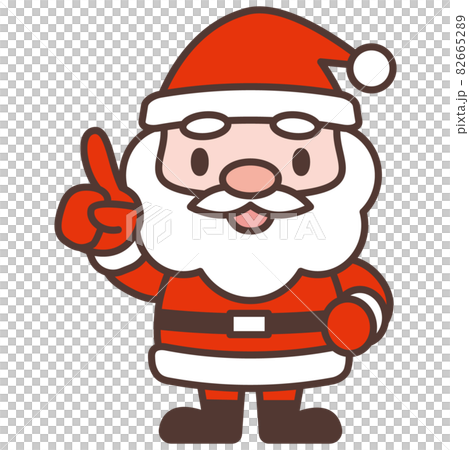 Pointing cute Santa Claus character 82665289