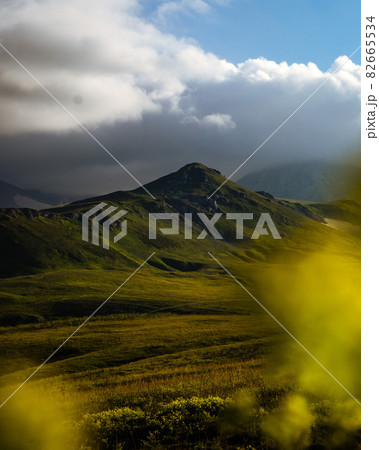 Photography of the mountain Oshten. Dramatic sky 82665534