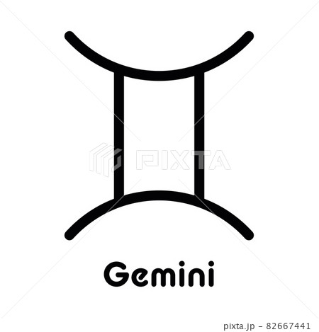 Gemini - astrological sign. One of twelve zodiac symbols. Simple solid line vector icon. Gemini - astrological sign. One of twelve zodiac symbols. Simple solid line vector icon. 82667441