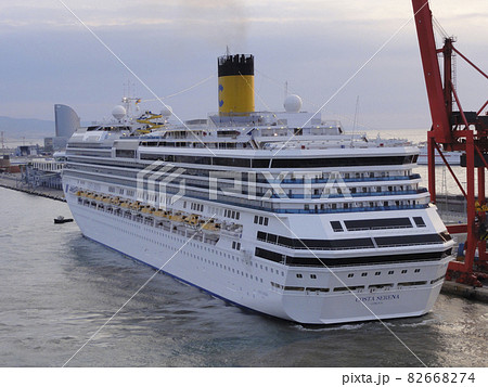 入港中の大型客船 82668274