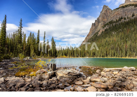 Glacier Lake with Canadian Rocky Mountains in Background Glacier Lake with Canadian Rocky Mountains in Background 82669105
