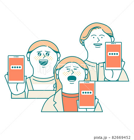 スマートフォンを活用する女性たち 82669452