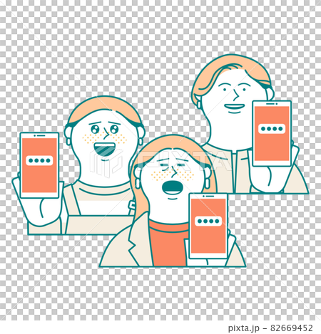 スマートフォンを活用する女性たち 82669452