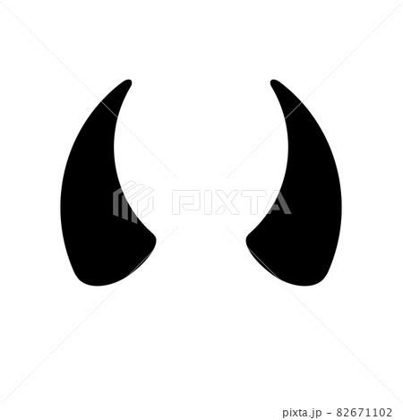 Vector flat devil horns Vector flat devil horns 82671102