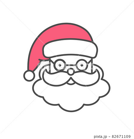 Santa Claus line icon vector isolated on white background. Santa Claus line icon vector isolated on white background. 82671109