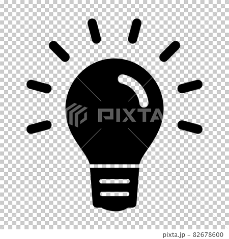光る電球のアイコン 82678600