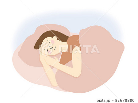快適な睡眠をとる健康的な生活を送る女性 82678880