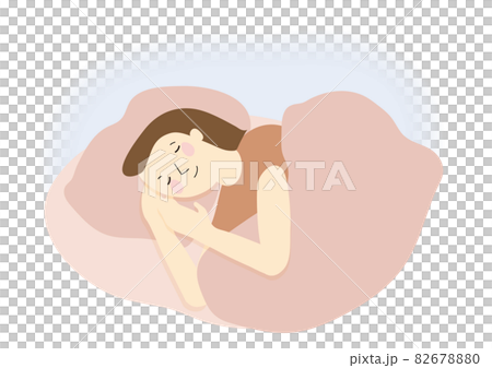 快適な睡眠をとる健康的な生活を送る女性 82678880