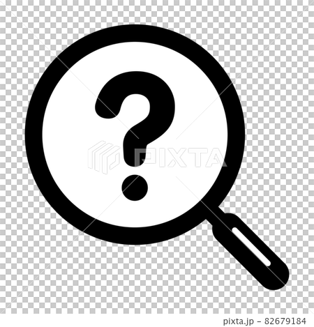 疑問符（？）と虫眼鏡のアイコン 82679184