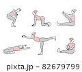 ヨガイラストセット 82679799