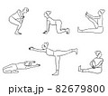 ヨガイラストセット 82679800
