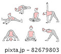ヨガイラストセット 82679803