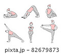 ヨガイラストセット 82679873