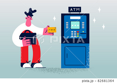 Withdrawal cash money in atm concept Withdrawal cash money in atm concept 82681364