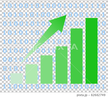 Illustration of a graph increasing upwards - Stock Illustration ...