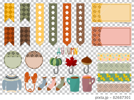 Autumn sticker set,秋ステッカーセット Autumn sticker set,秋ステッカーセット 82687301