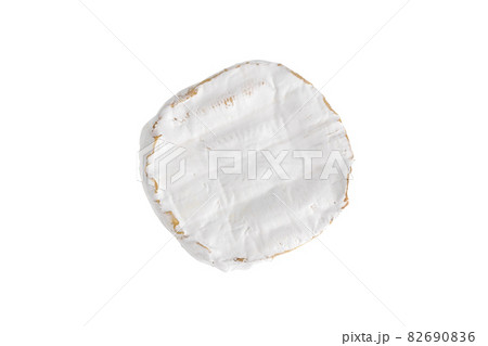 Camembert on a white background. Camembert cheese close-up on a white background. Camembert on a white background. Camembert cheese close-up on a white background. 82690836