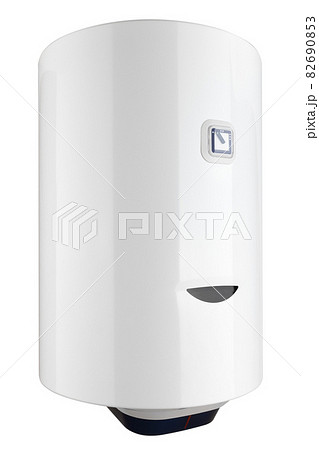 Water heater isolated on a white background. Electric boiler for heating water close-up. 82690853