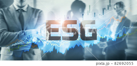 ESG Environment social governance investment mixed media business concept on abstract background ESG Environment social governance investment mixed media business concept on abstract background 82692055