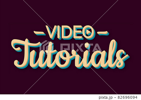 Video tutorials retro style icon. Study and learning background, distance education and knowledge growth. Vector illustration. 82696094