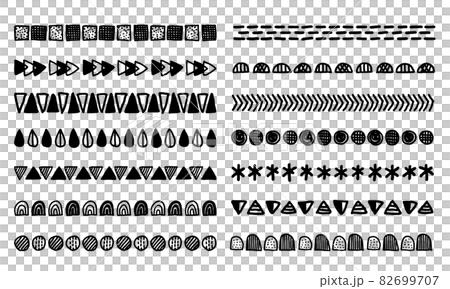 Hand-painted Scandinavian abstract object line material vector illustration set 82699707